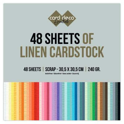 Card Deco Linen Cardstock - Jumbo Pack
